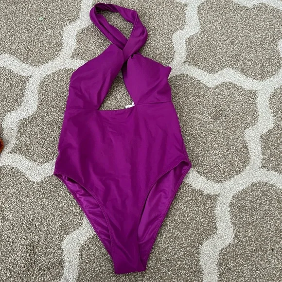 Zara Purple One Piece Swimsuit - Picture 4 of 6